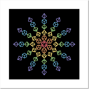 Sun Rainbow Polyhedral Dice Posters and Art